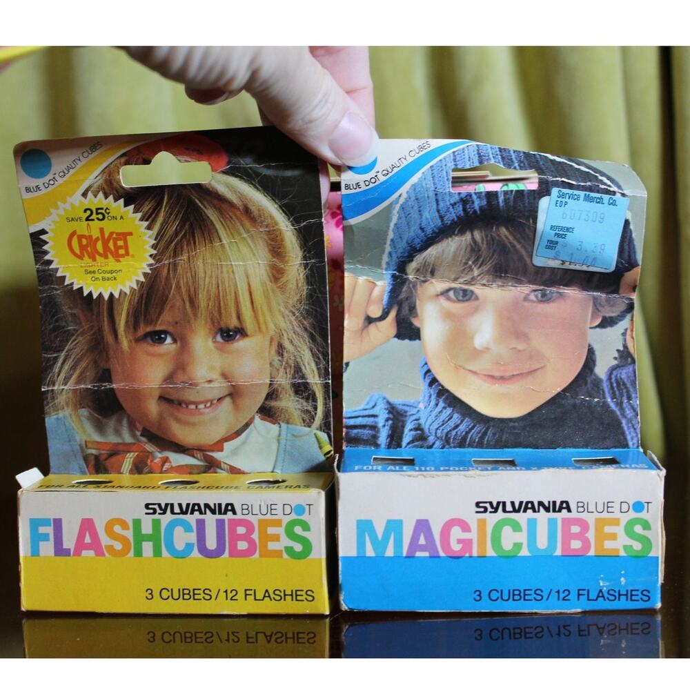 2-Boxes 3 Sylvania Flash Cubes BLUE DOT MAGICUBES Vintage Camera NEW 91242